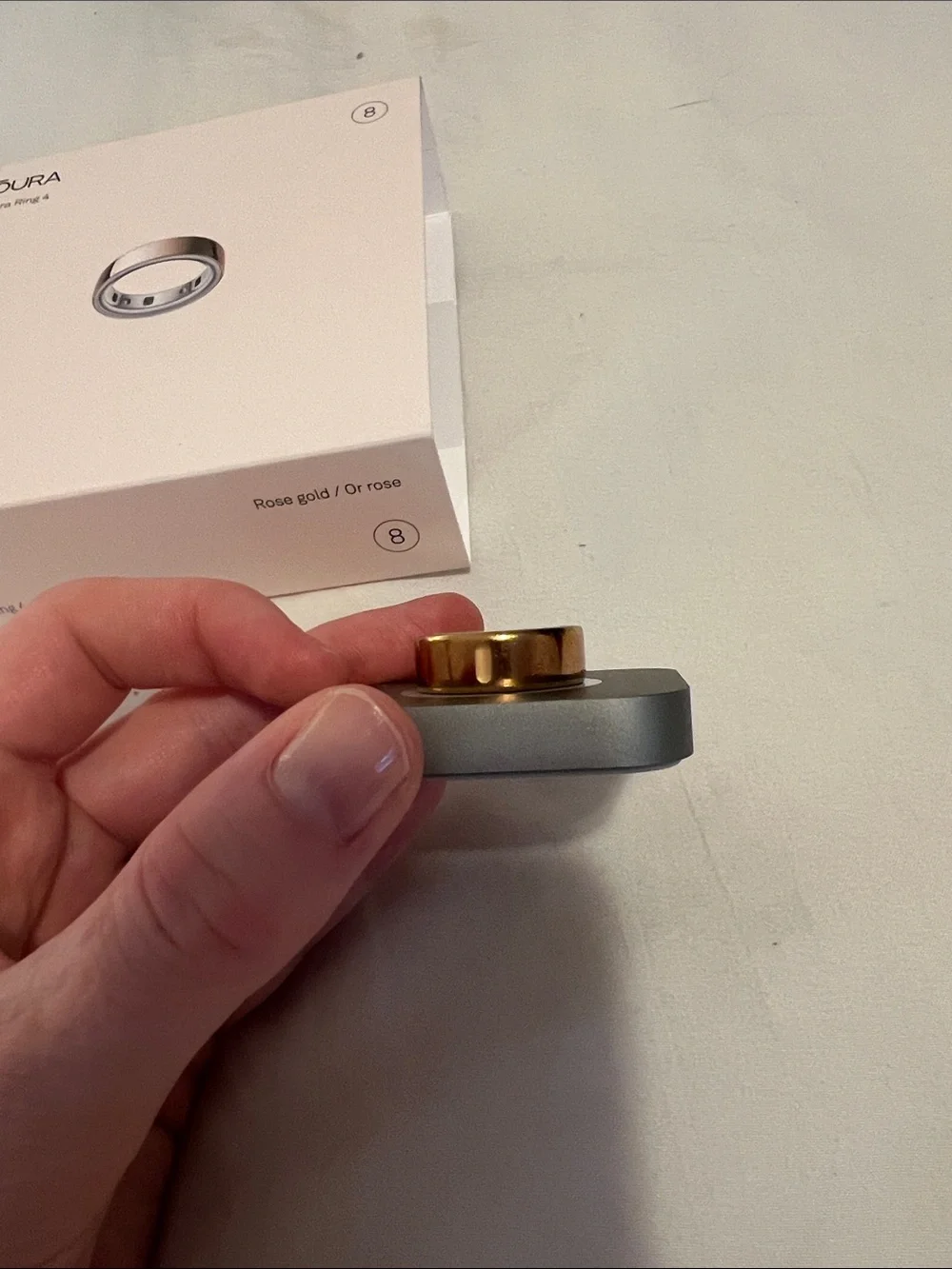 Oura Ring – Rose Gold Finish with Silver Interior